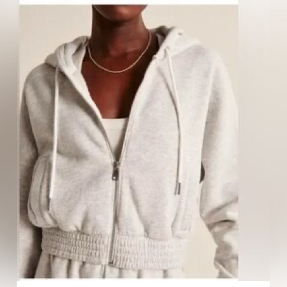 Abercrombie & Fitch Gray Zip-Up Hoodie